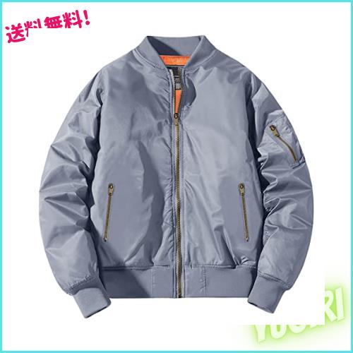◆商品名：[KEFITEVD] 冬用ジャンパー メンズ 作業服 ワークウェア ブルゾン 撥水 防風 防寒着 ジャケット アメカジ コート 無地 ライトグレー XL