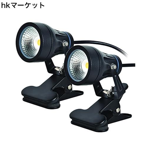 ◆商品名：okalumi 防水 クリップライト LED スポットライト 屋外 白色 6000K 7W 小型 看板照明 屋外 屋内兼用 led器具 店舗用 防雨 延長コード3m