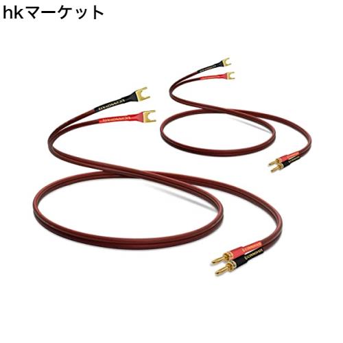 ◆商品名：UCINNOVATE Hi Fi OFCスピーカーケーブル バナナプラグからジャンパースペードへ バナナプラグ Uフォークプラグ 14AWG スピーカーワイヤー