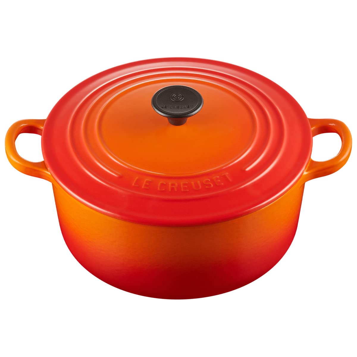 ル・クルーゼ(Le Creuset) 鋳物 ホーロー 鍋 両手鍋 鉄鍋 ココット・ロンド 24 cm オレンジ ガス IH オーブン 食洗器 対応 【日本正規販