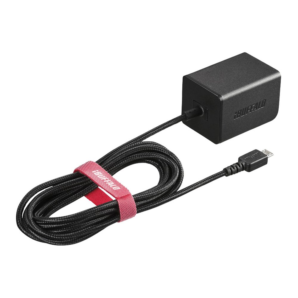 ◆商品名：バッファロー i BUFFALO USB充電器 2.4A急速 micro USB1.8m 高耐久ファブリックケーブル BSMPA2401BC1BK ブラック