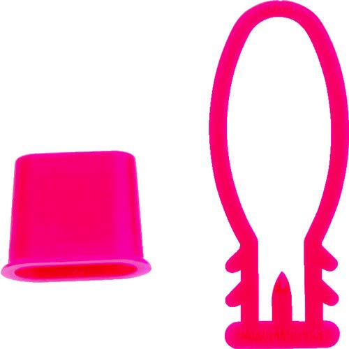 ◆商品名：TRUSCO(トラスコ) みかんネット用留め具 赤 100個入 BET-R-100