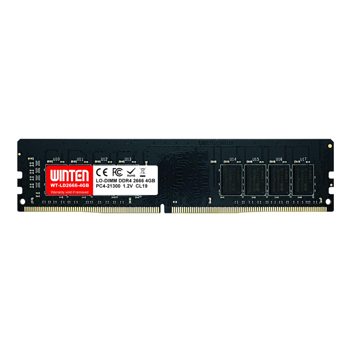 ◆商品名：WINTEN デスクトップPC用 メモリ DDR4 2666 PC4-21300 4GB 288Pin CL19 1.2V DIMM 増設 5年保証 相性保証 WT-LD2666-4GB 5