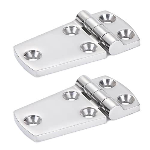 ◆商品名：Atibin ボート ステンレス製 ヒンジ ちょうつがい 金具 船 扉 ヒンジ 蝶番 ステンレス 船舶 ハッチ 丁番 マリン 屋外 38.4x71.2mm 5穴（2