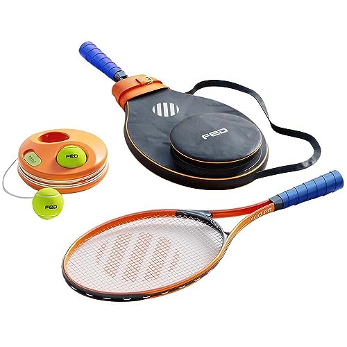 cukulifeテニス 練習器具 硬式テニス 練習用 ソロテニス練習に最適！ソロ テニス トレーナー 硬式テニス用トレーナー、ラケット+ボール2