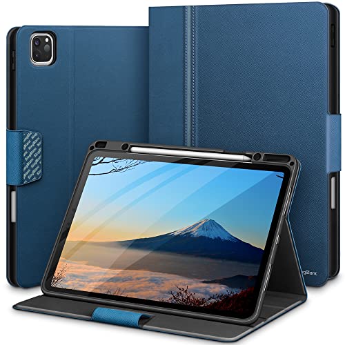 ◆商品名：King Blanc i Pad Pro 12.9 ケース 第6世代 2022 第5/4世代(2021/2020モデル) 手帳型 ペンホルダー付き ペン収納可能 オートスリープ/ウェ