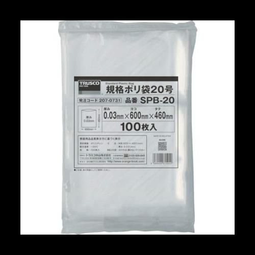 ◆商品名：トラスコ中山(TRUSCO) 規格ポリ袋 SPB15 透明 15号 縦450×横300×t0.03 100枚入 x 5袋 【ケース販売】