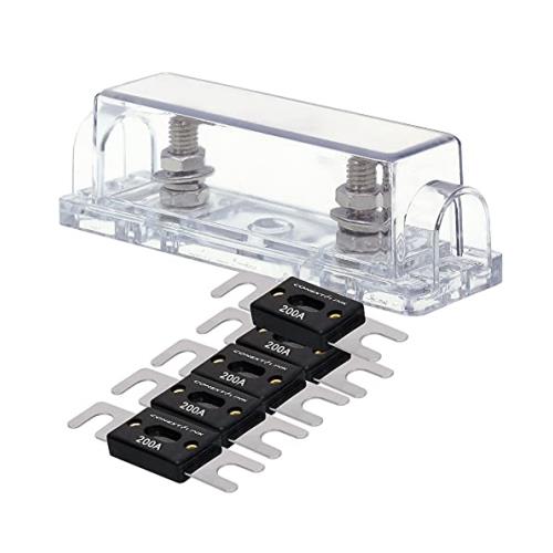 ◆商品名：Conext Link FHA15200 1つ1/0 2 4AWG ANLヒューズホルダー、200Aヒューズ5個付き説明1PC 1/0、2、4 AWGヒューズホルダー、5つのANLヒューズ付