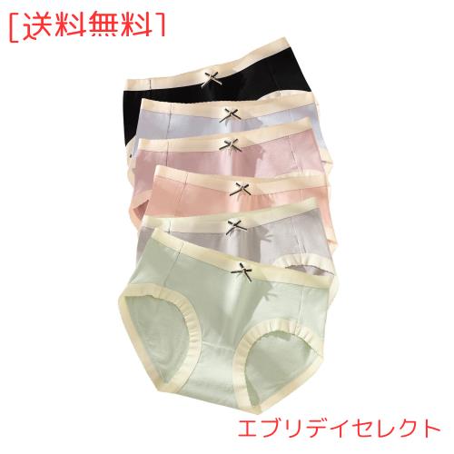 ◆商品名：[SLEEPSINERO] ショーツ パンツ レディース 下着 6枚セット 【綿100・抗菌防臭・吸湿速乾・美尻を作る】 伸縮 通気 コットン 柔らか 消臭