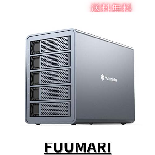◆商品名：Yottamaster HDDケース 3.5インチ USB3.0接続 5Bay ハードディスクケース SATA3.0対応 18TB×5台搭載可能 中小企業向け 大容量 外付けハ