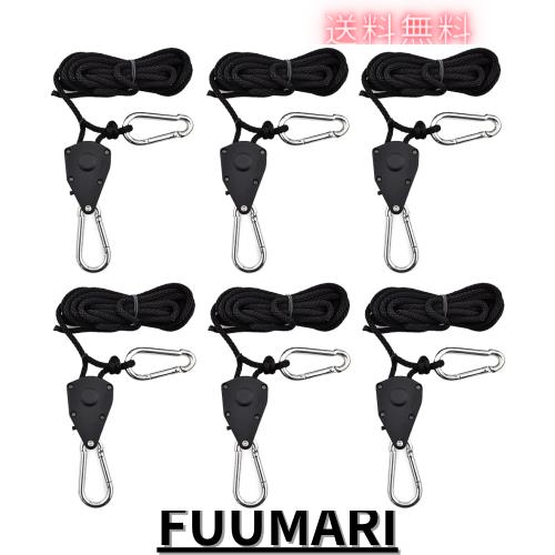 ◆商品名：LUCKYBEE 1/8"ロープラチェット 調節可能 使いやすい ロープ フック 荷造りベルト 荷締機 150 lbs荷重 完全ロック 締付固定 引越し 運搬
