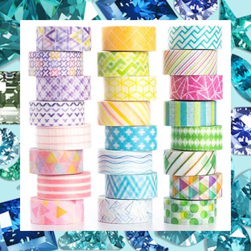 ◆商品名：Yubbaex ミニ マスキングテープ虹ライン 10mm幅 x 24巻 薄いです プレゼント包装、DIY工芸品、ノートの装飾に使える説明商品サイズ： マスキングテープの幅が10mm、全長3m