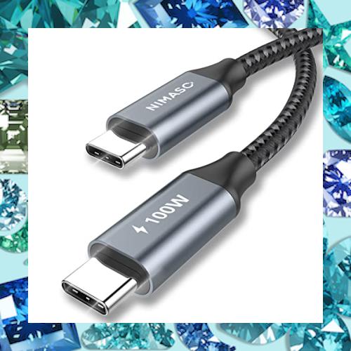 ◆商品名：【2本セット】 NIMASO USB C Type C ケーブル 【PD対応 100W/5A 急速充電 0.5m+0.5m】タイプc ケーブル Mac Book、i Pad mini6、i 