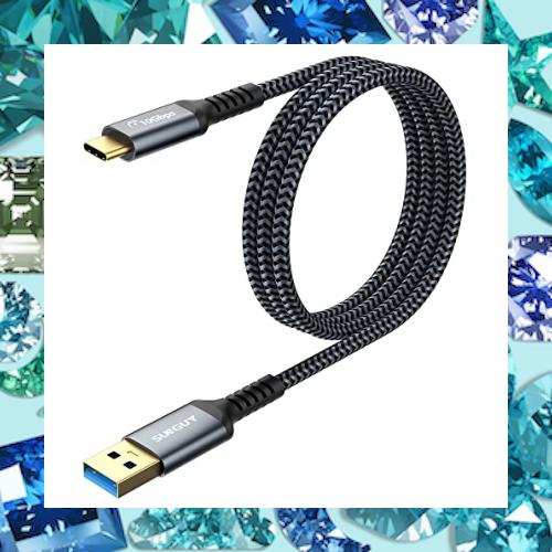◆商品名：SUNGUY USB Type C ケーブル 1M USB3.1 Gen2 10Gbps データ転送 タイプ c 高速充電 USB-A to USB-C 金メッキコネクタ Android A