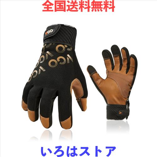 ◆商品名：[Vgo...] メンズ メカニックグローブ 作業用 手袋 作業手袋 かわてぶくろ 羊革手袋 耐衝撃 防振手袋 ガーデングローブ リガー手袋 ワーク