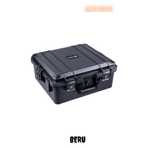 ◆商品名：Lykus HC-4120 防水ハードケース 格子状カットスポンジが内蔵 内寸:41x36x19cm カメラ、プロジェクター、ドローン、ラップトップなどに適