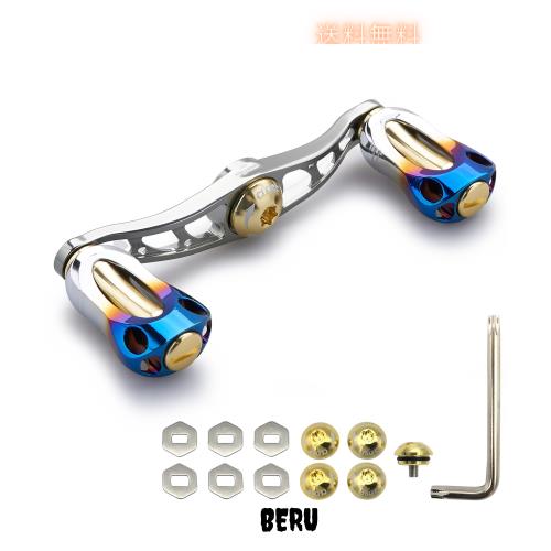 ◆商品名：HEIGHTEN 88/90/115mm リール ハンドル 22mm ノブ搭載 シマノ(SHIMANO) ダイワ(DAIWA) アブ(Abu) 通用 ベイトリール 用 Aurora Seri