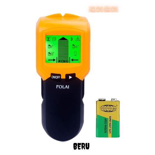 FOLAI 下地センサー 下地探し 壁うら探し 一台三役 木材/金属/AC電源探知 電気の配線 自動オフ機能 日本語取扱説明書付き