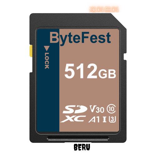 ◆商品名：Byte Fest SD カード 512GB UHS-I SDXC メモリーカード - C10、U3、V30、4K UHD、超高速転送