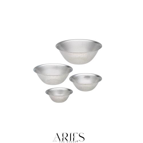 ◆商品名：柳宗理(Yanagi Sori) ステンレスパンチングストレーナー 4点セット (16.19.23.27cm) ステンレス 日本製 ザル セット 食洗機対応 一体成型