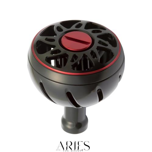 ◆商品名：ダイワslpワークス(Daiwa Slp Works)ハンドルノブ SLPW アルミラウンドノブ L 電動・両軸リール共用 ブラック リール