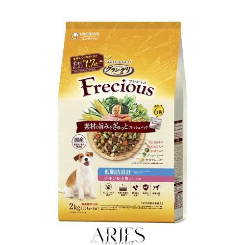 ◆商品名：グラン・デリ フレシャス（Frecious）ドッグフード ドライ [成犬用 低脂肪設計] チキン＆小魚 2kg【国産】