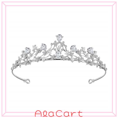 FRCOLOR 王冠 ティアラ ブライダル ティアラ ヘアアクセサリー 結婚式 ウェディング アクセサリー 花嫁 誕生日 プレゼント