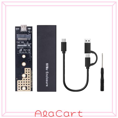 ◆商品名：SATA/NVMe M.2 SSD → USB3.1 Type-C/A 変換 アダプタ ケース 外付けケース 10Gbps 高速データ転送 2230/2242/2260/2280 SSD対応