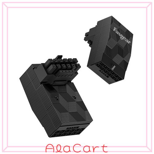 ◆商品名：12VHPWR アダプター 90 度 1 パック Fasgear 直角 PCI e 5.0 16 ピン電源アダプター 12 + 4 ピン 600 w GPU オス-メス コネクタ Ge Fo