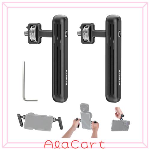 ◆商品名：NEEWER スマホ用サイドハンドル/トップハンドル 2パック 回転可能 コンパチブル i Phone 15 S22 S23 NEEWERスマホケージ 1/4"ネジとアンチ