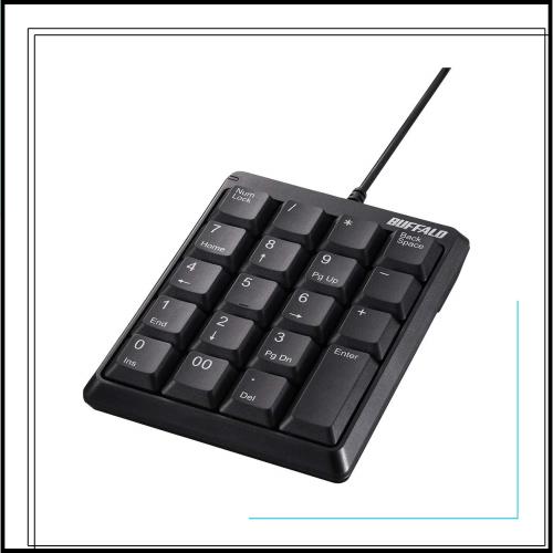 ◆商品名：バッファロー BUFFALO 有線コンパクトテンキーボード ブラック BSTK110BK