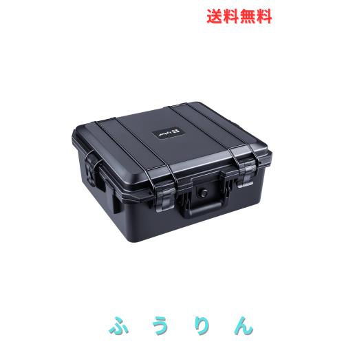 ◆商品名：Lykus HC-4120 防水ハードケース 格子状カットスポンジが内蔵 内寸:41x36x19cm カメラ、プロジェクター、ドローン、ラップトップなどに適