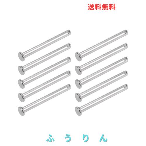 ◆商品名：METALLIXITY クレビスピン 6 mm x 60 mm 10個 単穴 フラットヘッド 304ステンレス鋼 ファスナーピン 金属装置 家具の取り付け 工業 DIY用