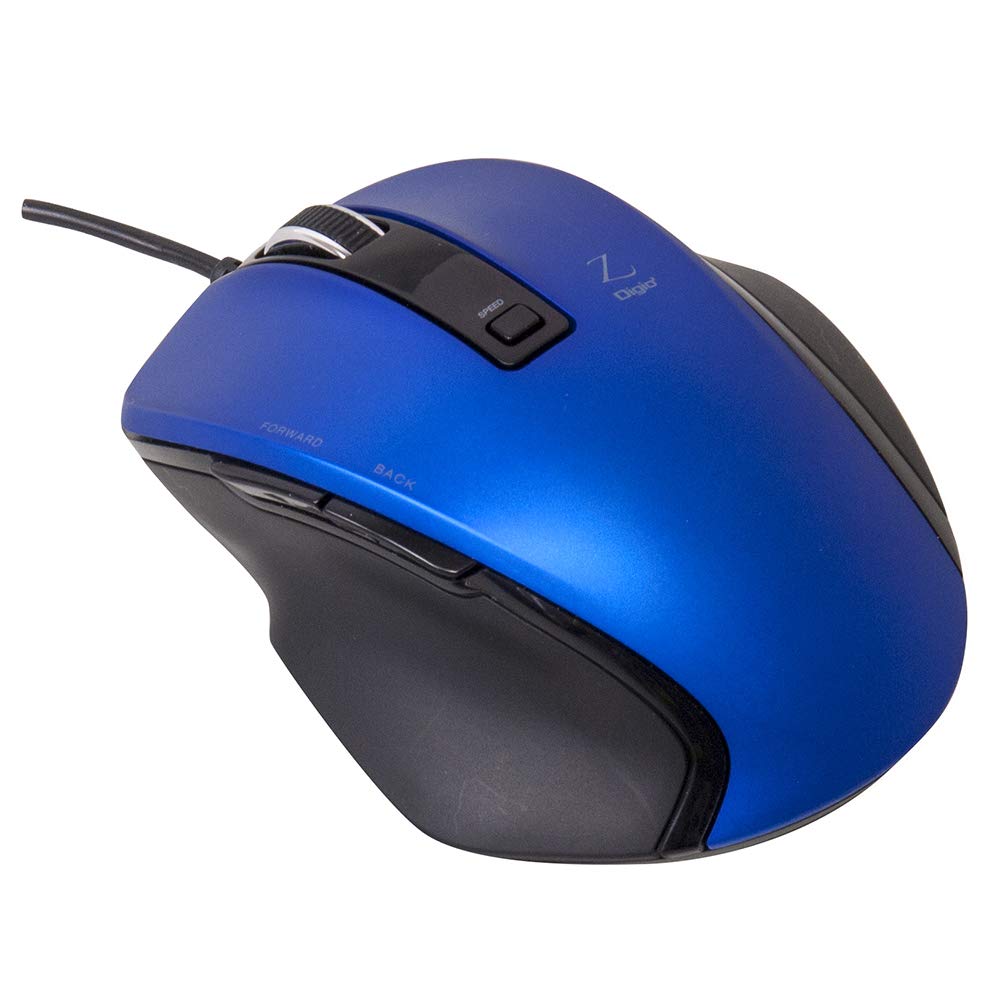 ◆商品名：ナカバヤシ(Nakabayashi) Digio2 究極のカタチ 有線 マウス 5ボタン Blue LED Sサイズ ブルー Z7506