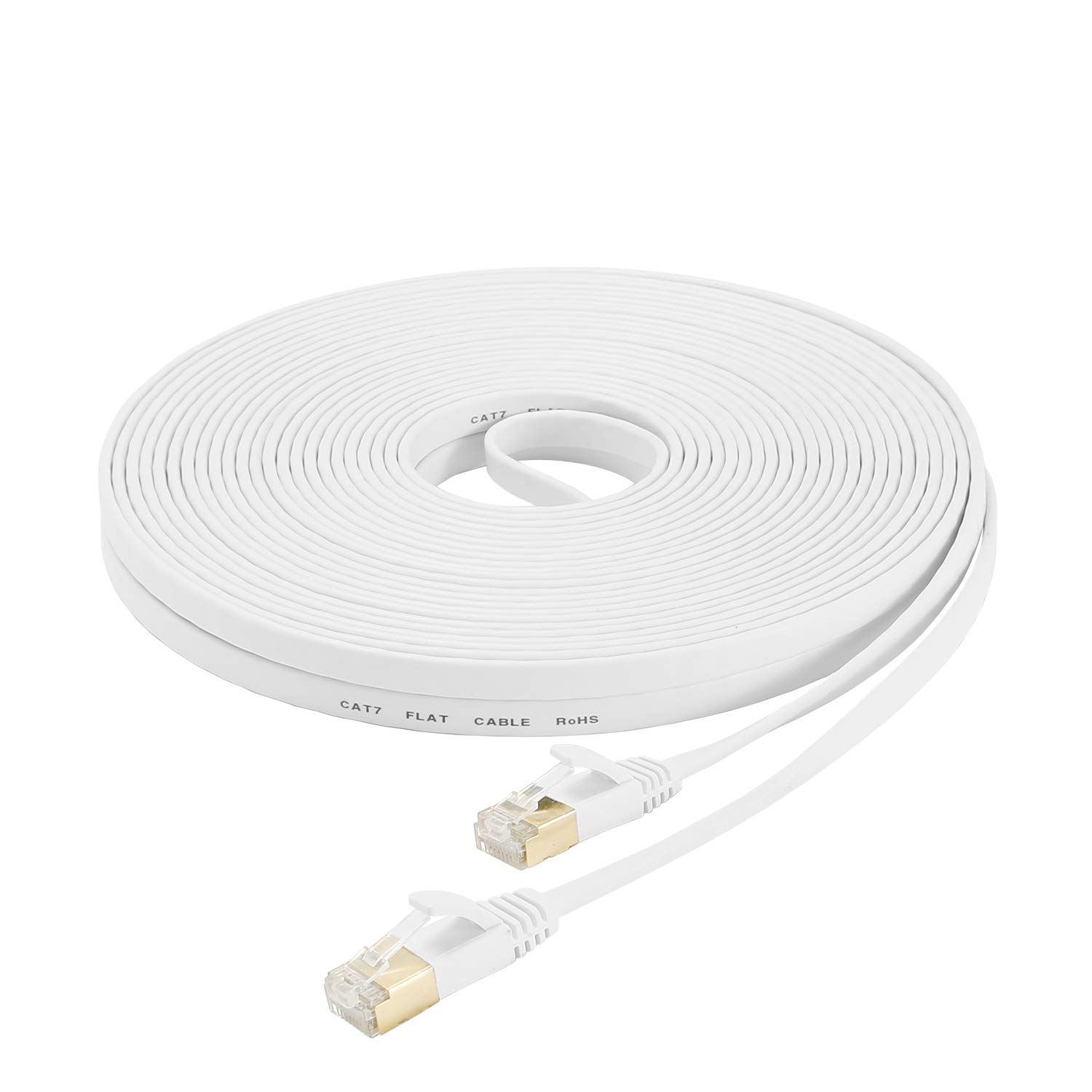 ◆商品名：Ankuly lanケーブル 10m フラット ケーブル 有線 カテゴリー7 らんけーぶる 高速 STP 爪折れ防止 CAT7準拠 RJ45 金メッキコネクタ 業務用