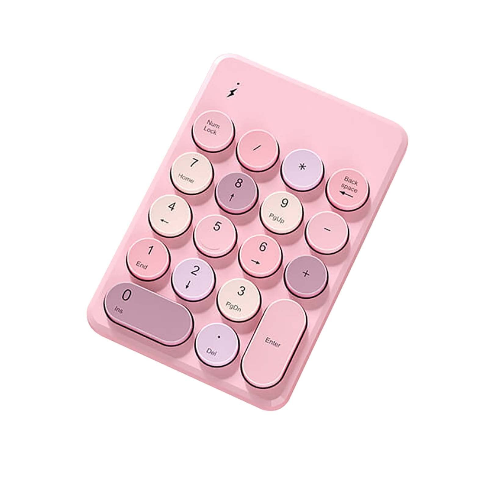 ◆商品名：ワイヤレス テンキーパッド テンキー電卓 18キー 小型 数字キーボード 薄型 丸いキー設計 USBポート付 メカニカル 高耐久 オフィス 会計