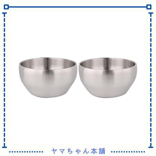 ◆商品名：IMEEA 丼 どんぶり 食器 ご飯碗 茶碗 ステンレス 耐熱 二重 15.2cm 2個セット シルバー IMEEA ブラッシングSUS304ステンレスボールはIMEEAの1年間保証が付き、