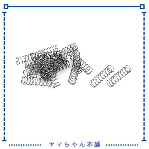 ◆商品名：uxcell バネ 圧縮バネ スプリング ステンレス鋼 外径4mm 線径0.3 mm 自由長15mm シルバートーン 押しバネ 20個入