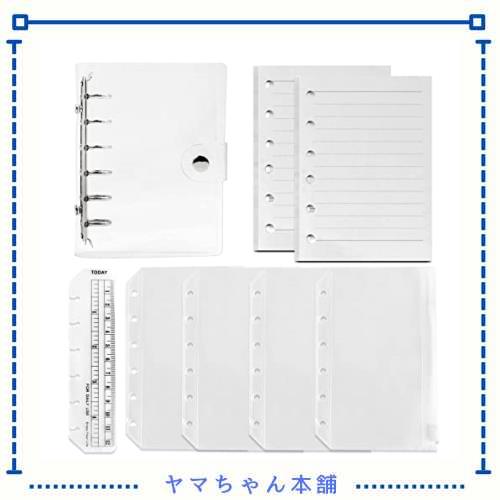 ◆商品名：DY.2ten メモ帳 システム手帳 ミニ6穴 a7 ポケットサイズ 手帳リフィル 2冊セット 90枚紙 クリーム 横罫 6穴 ノート メモ バインダー PVC説明【お得なシステム手帳リフィ